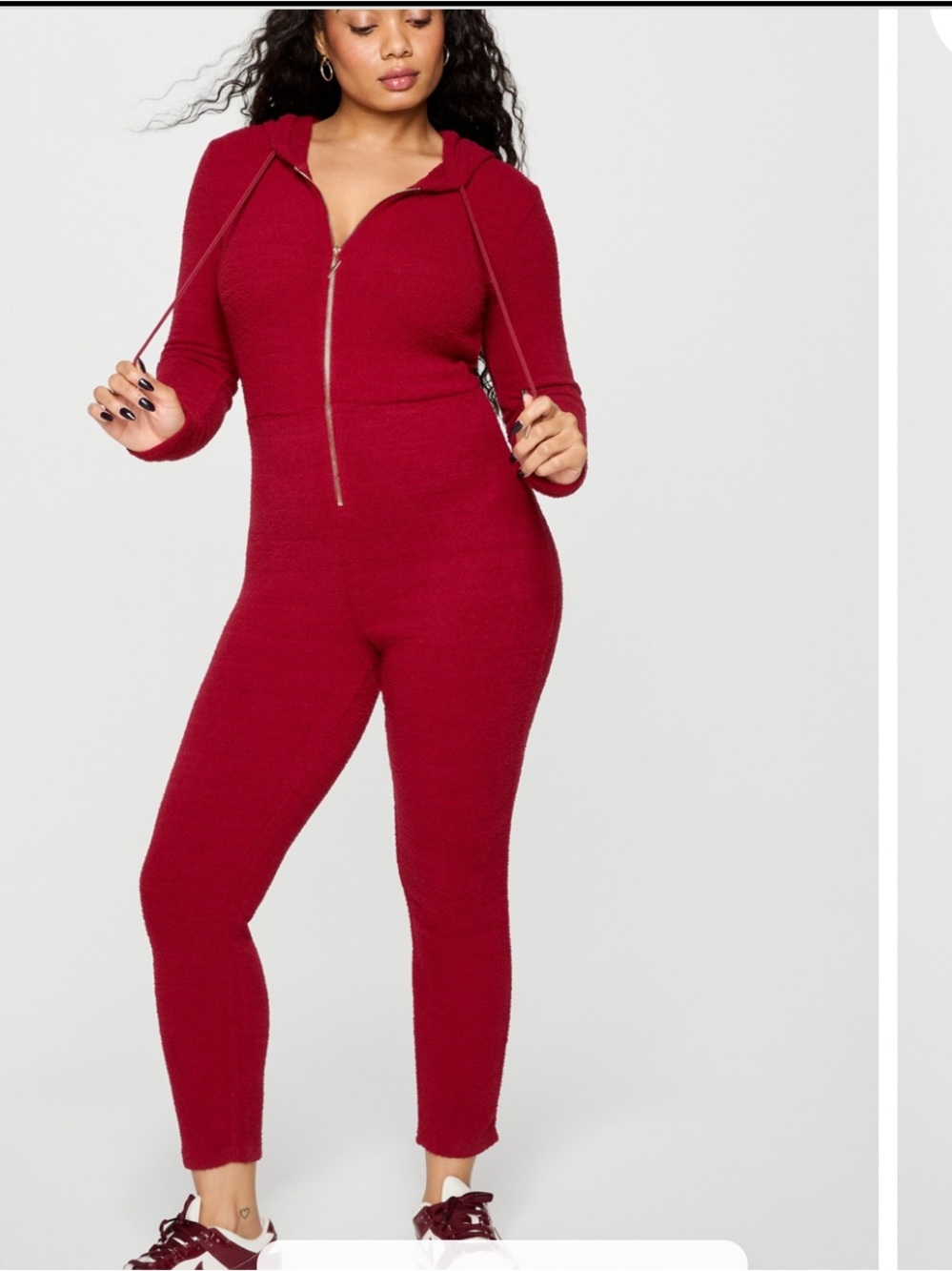 YITTY by Fabletics Pet Me Red Fuzzy Hooded Onesie Size L